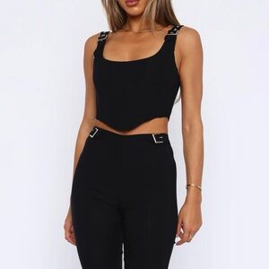 White Fox Keep My Close Bustier in Black